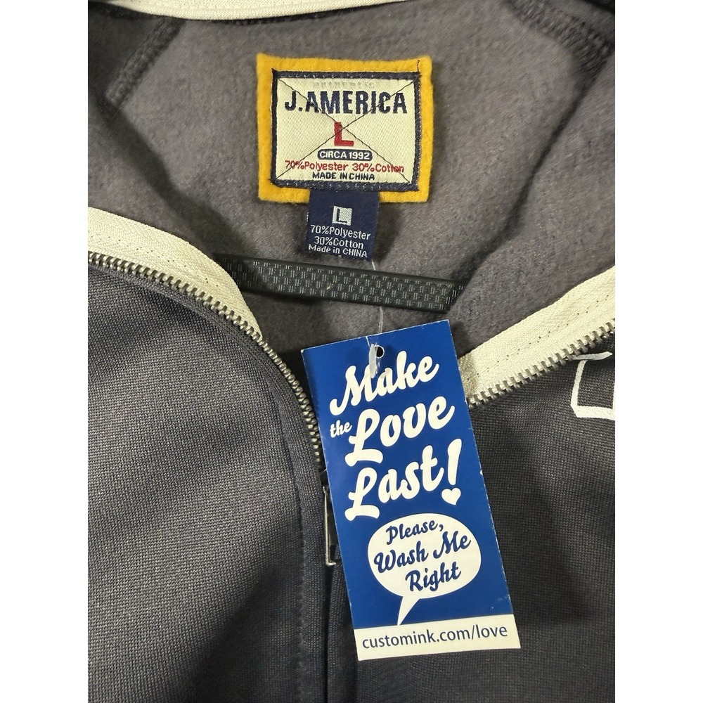 J.America Unisex Full-Zip Track Jacket with Tobler Farms Embroidery Large